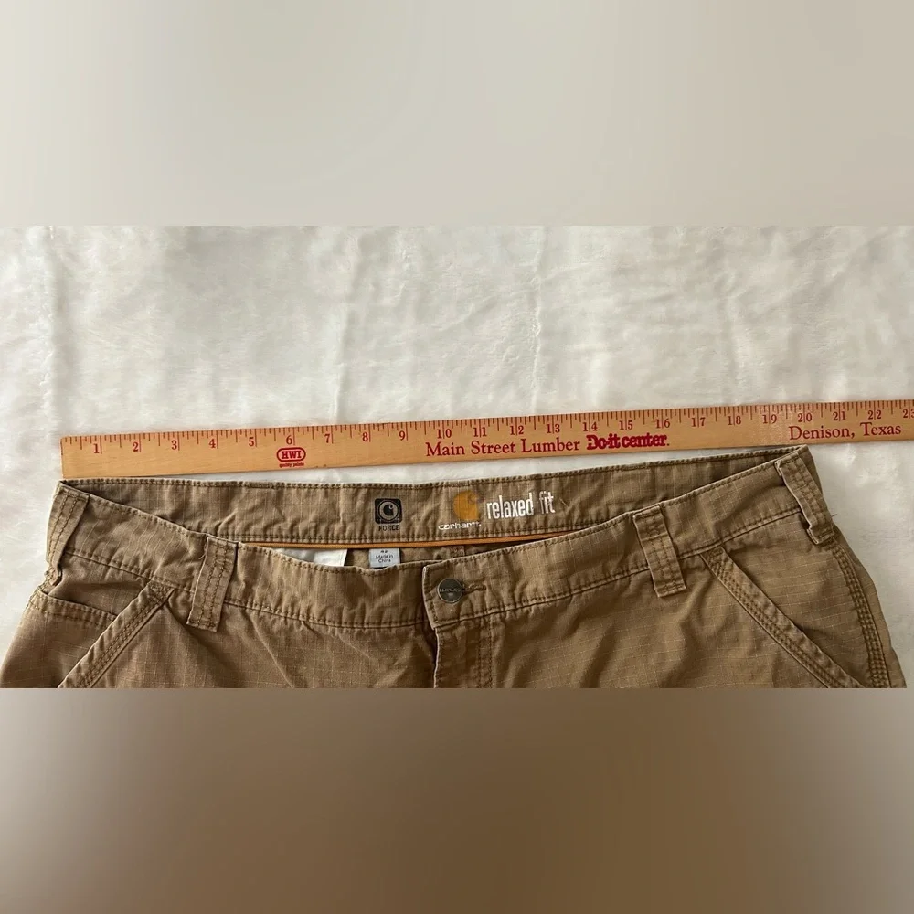 Carhartt Relaxed Fit Cargo Shorts Khaki Tan Size 42